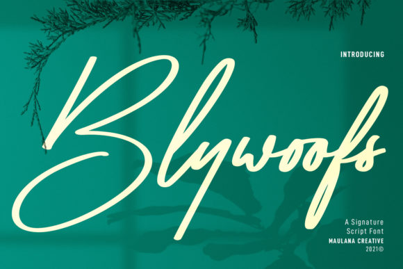 Blywoofs: A Fancy Script for Branding