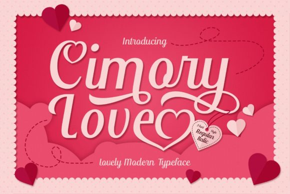 Cimory Love Font: Romantic Typography for Marketing