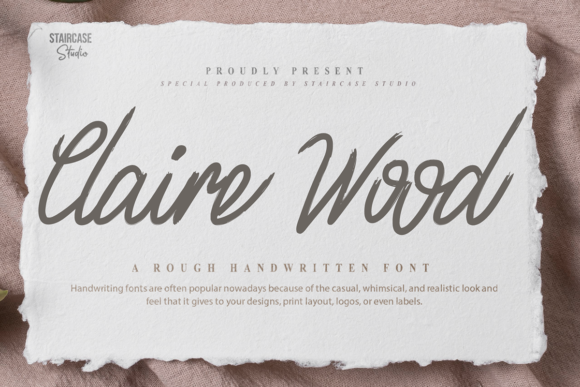 Claire Wood Font for Creative Publishing