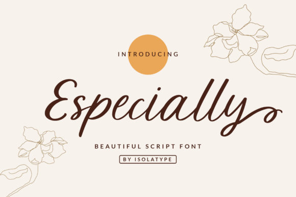Especially: A Stylish Script Font