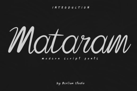 Mataram: A Playful Font for Business Branding